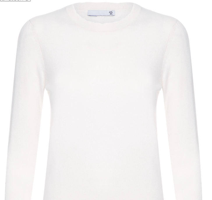 Sweater Feminino Cashmere Gola Trabalhada - Shop2gether - Off White - Shop2gether