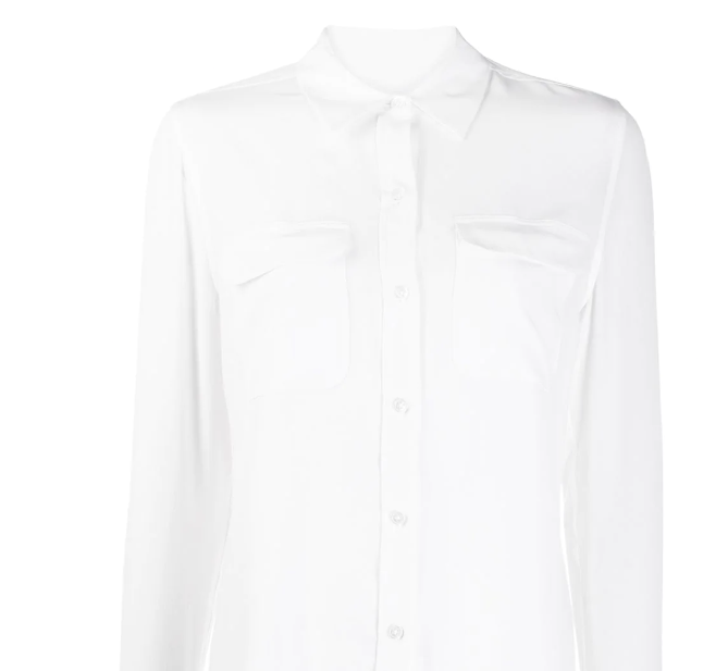 Camisa slim Signature de seda