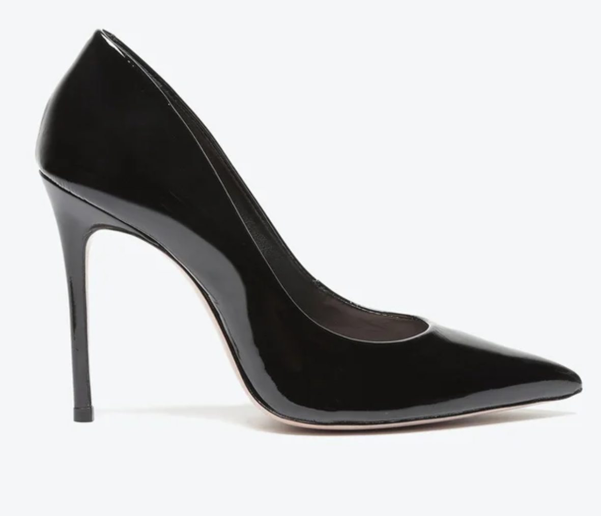 Sapato Scarpin Salto Fino Verniz Preto