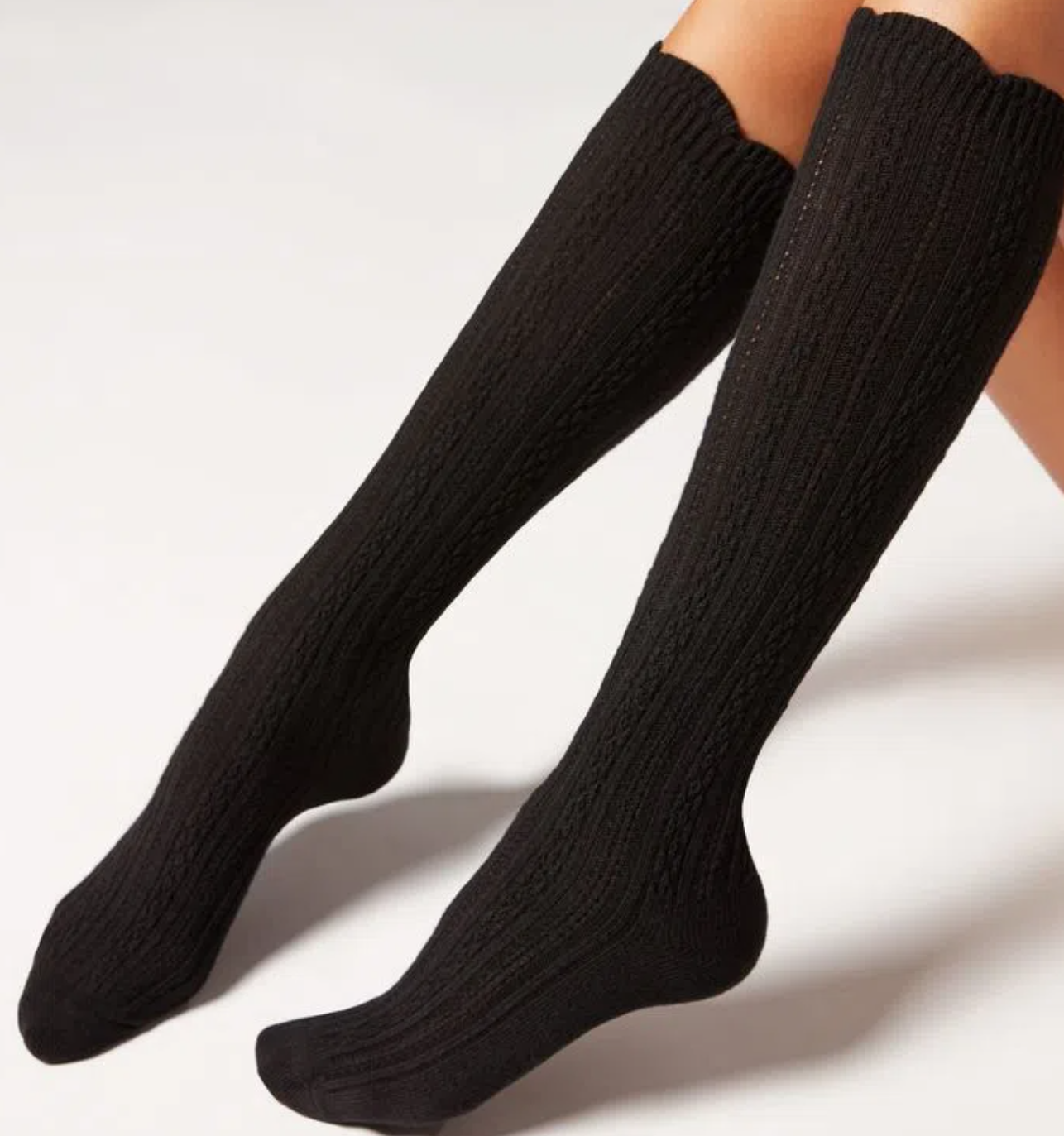Meias Longas com Cashmere Canelado - DL0369 - calzedonia