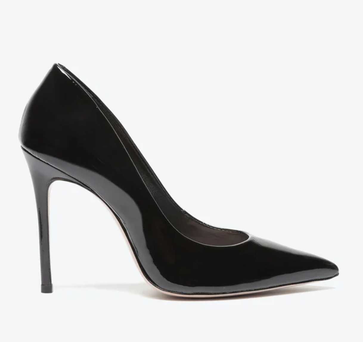 Sapato Scarpin Salto Fino Verniz Preto