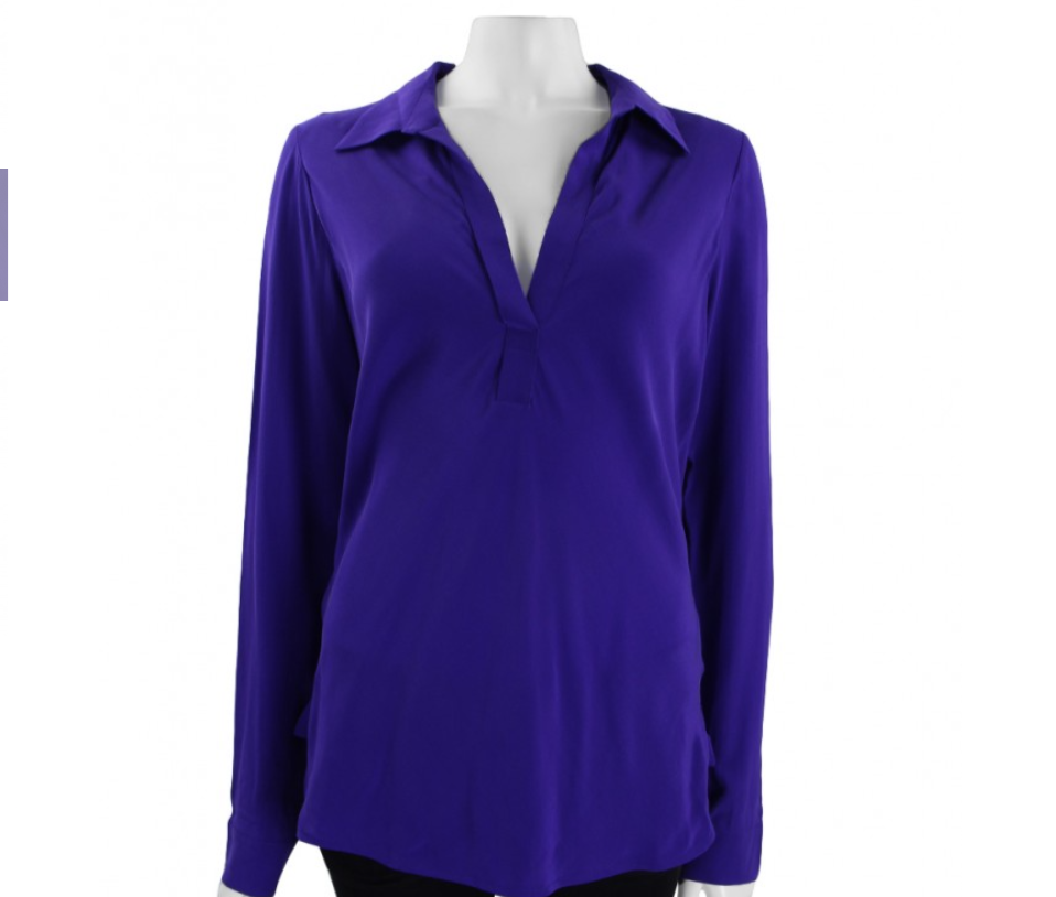 Camisa Animale Seda Roxo