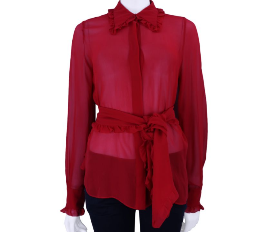 amisa Emilio Pucci Seda Vermelha