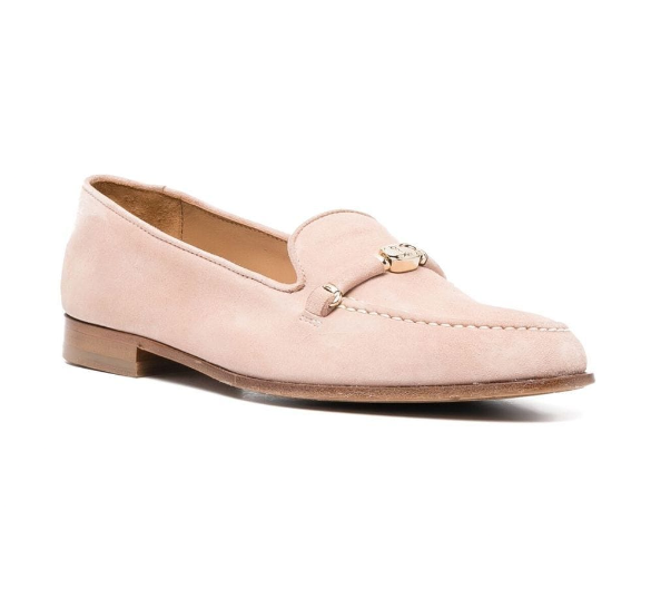 Casadei Mocassim com placa de logo e salto 20mm