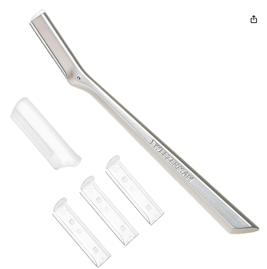 Tweezerman Navalha facial, prata