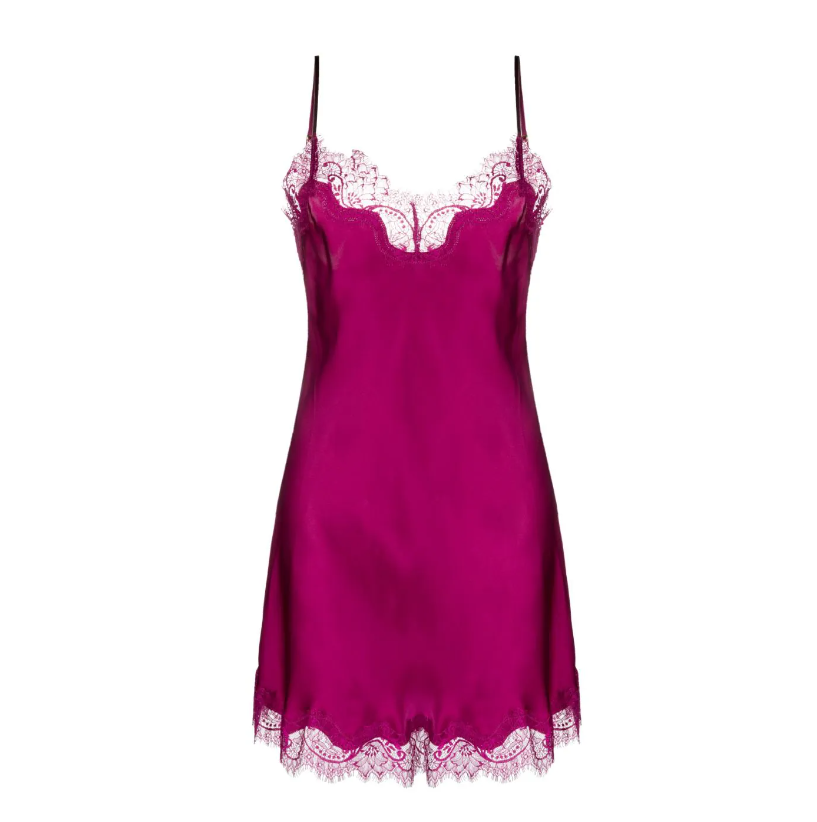 Chemise Scarlett de seda com renda