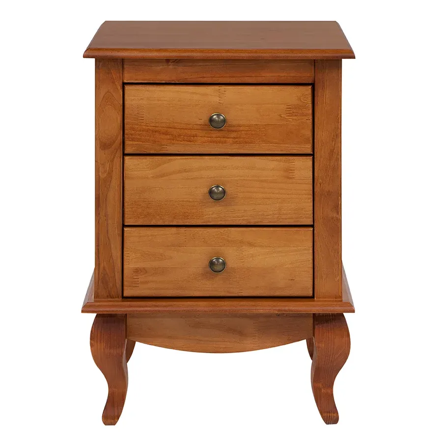 Mesa de cabeceira Fort em madeira Maciça 3 Gavetas 5208P