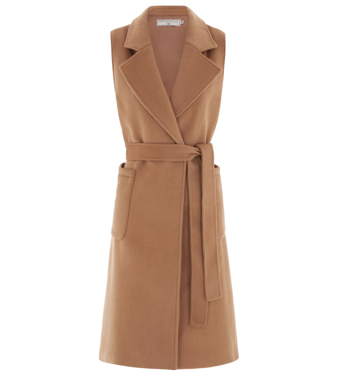 The Knightsbridge Sleeveless Double Breasted Coat - Tan