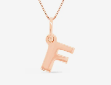 Pingente Letra F Ouro Rosé Vivara