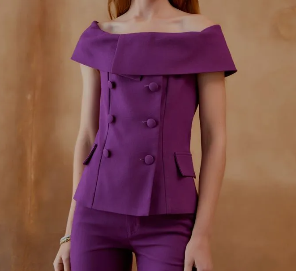 Blusa Ombro a Ombro Botões - Agilita