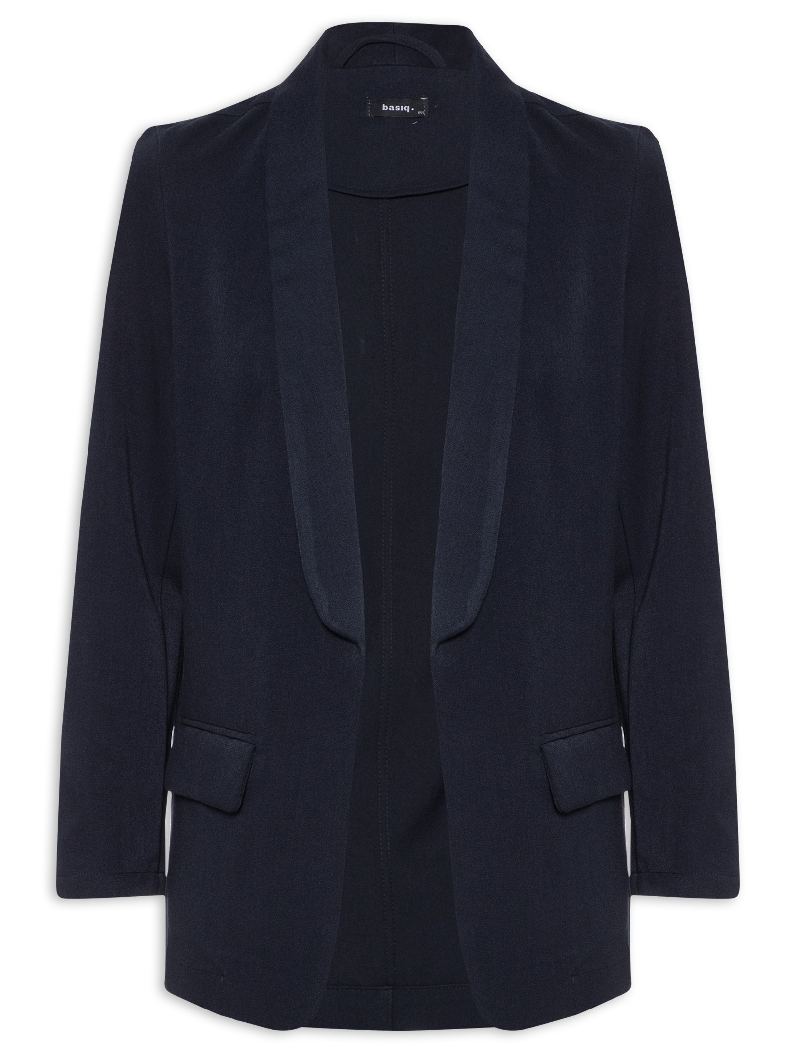 Blazer Feminino Alfaiataria Básico - Basiq - Azul - Oqvestir