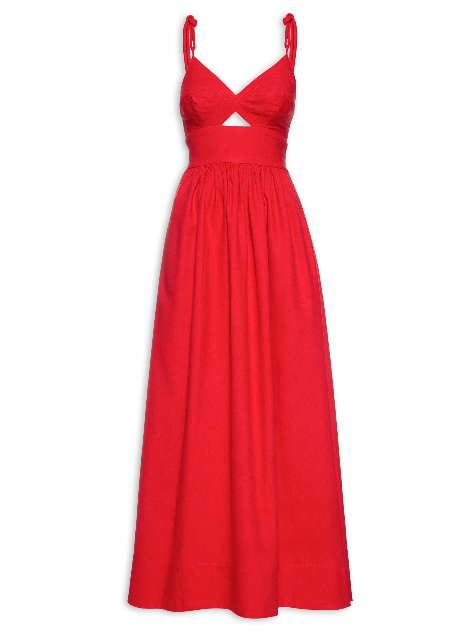 Vestido Alça Nó - Farm - Vermelho - Oqvestir