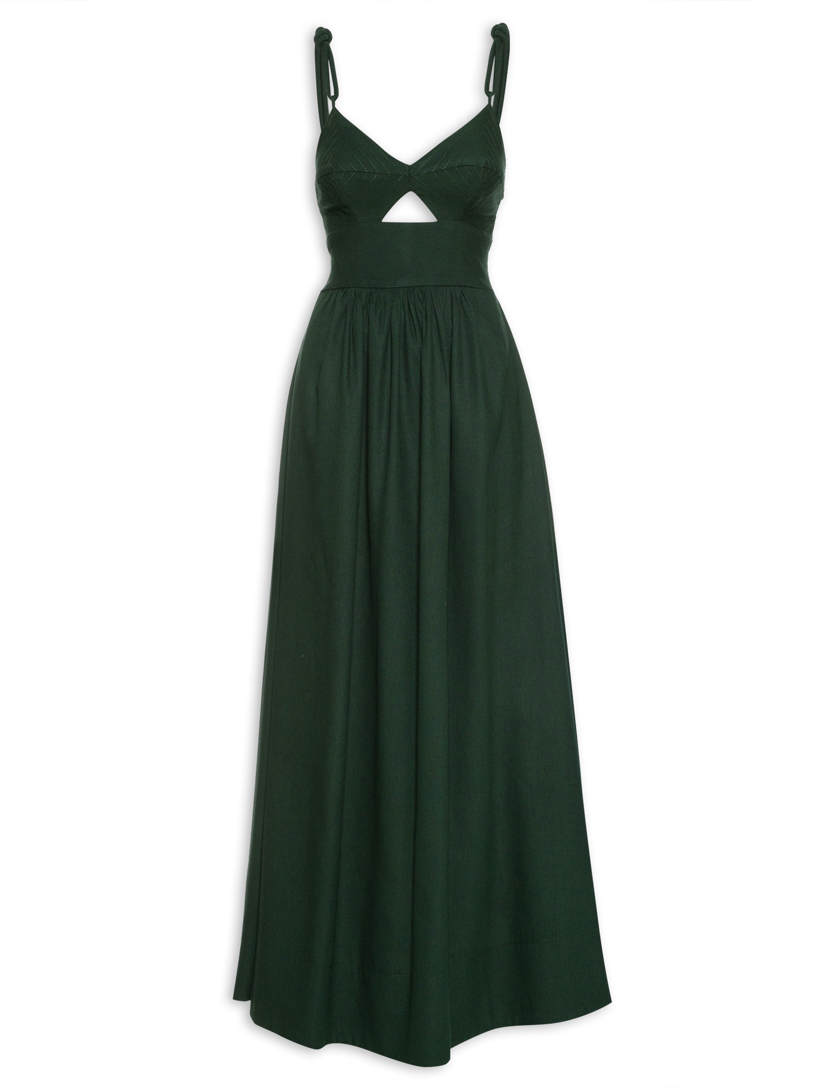 Vestido Alça Nó - Farm - Verde - Oqvestir