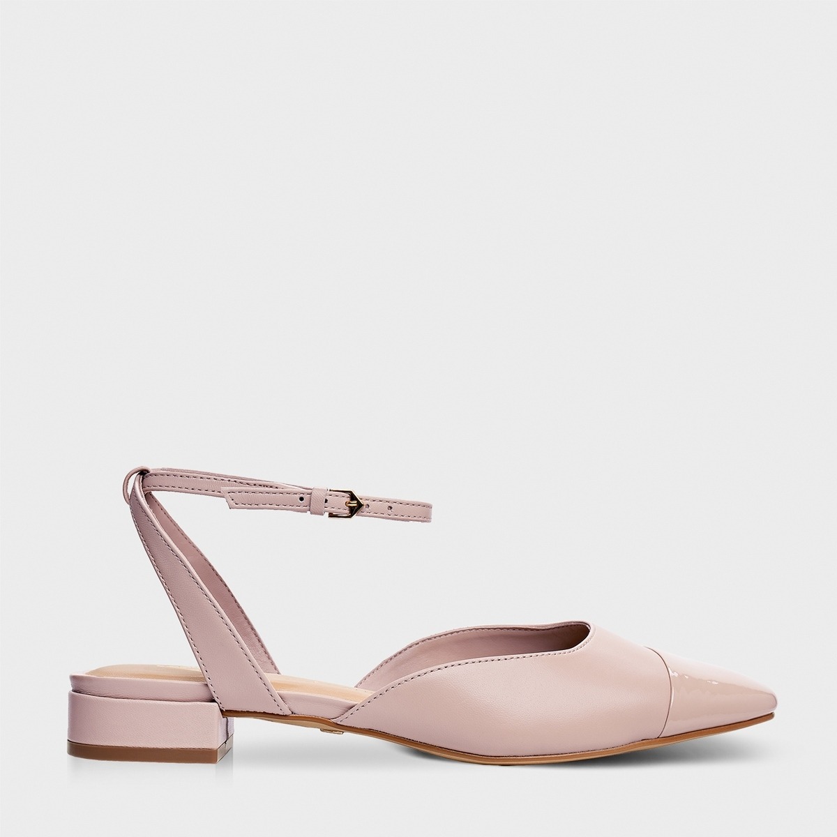 SAPATILHA SLINGBACK CLASSIC BIQUEIRA COURO BEGE BELLA