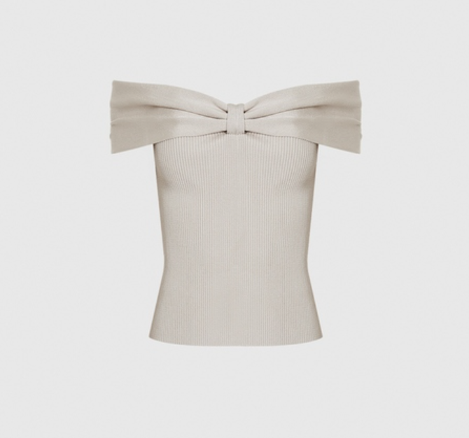 Top Cropped Bow Tricot Bo.Bô Feminino