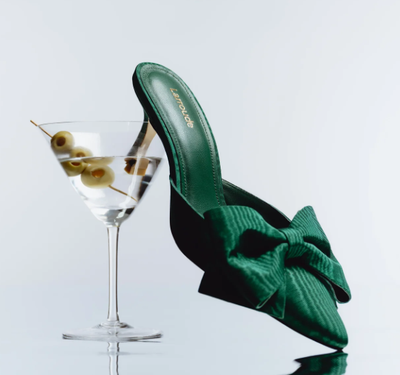 Mini Elle Pump In Emerald Fabric