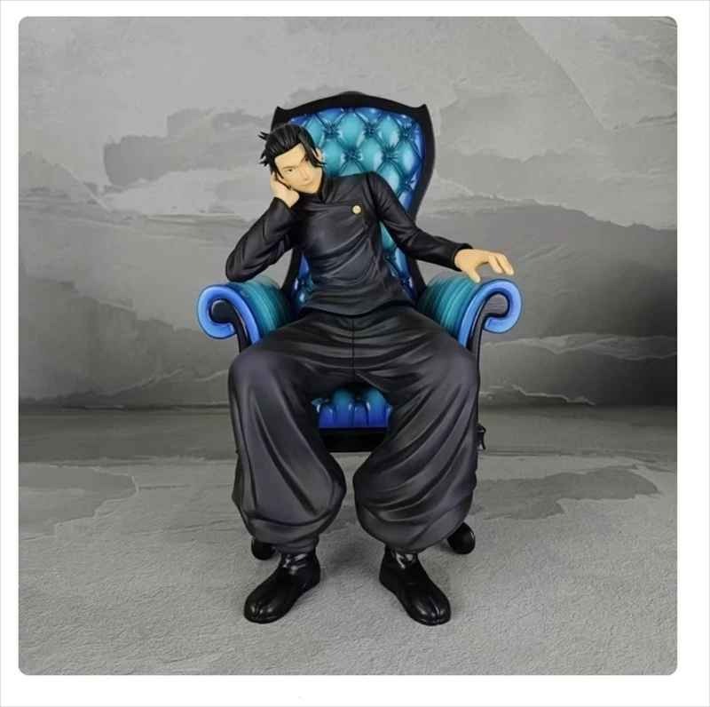 Anime Jujutsu Kaisen Satoru Gojo Geto Suguru Sitting Sofa Figure Model Statue