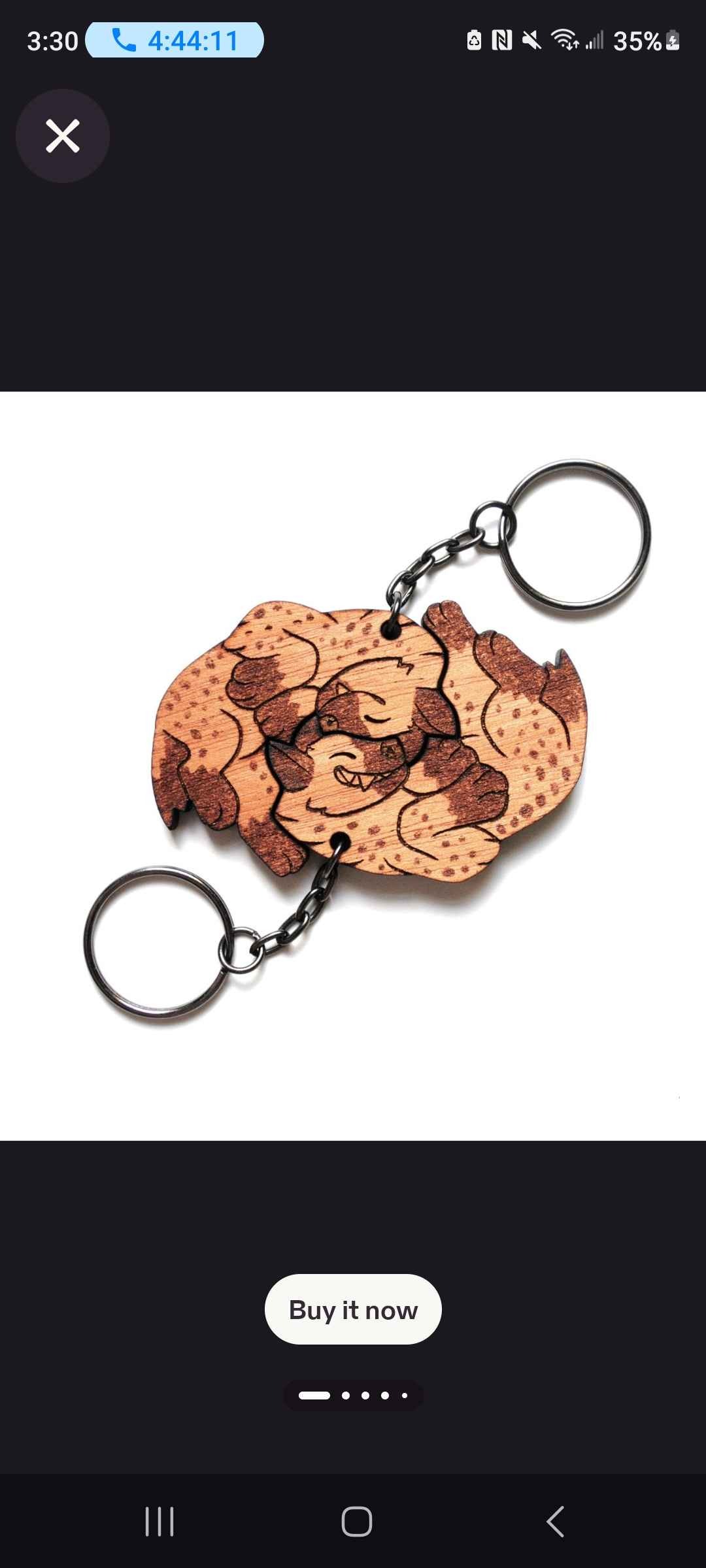 Hyena Interlocking Couple Keychains - Friendship or Relationship matching wooden keychain set