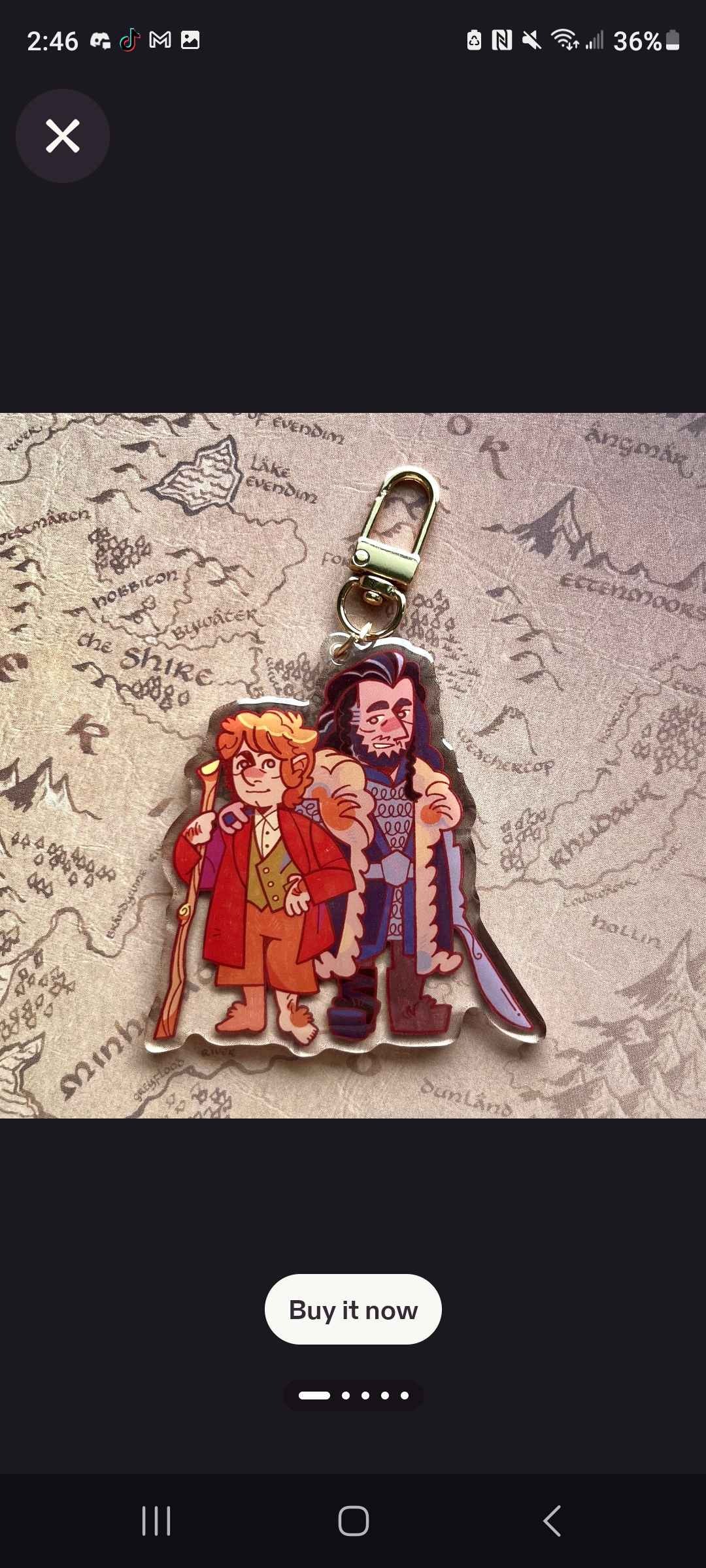 Bagginshield acrylic keychain