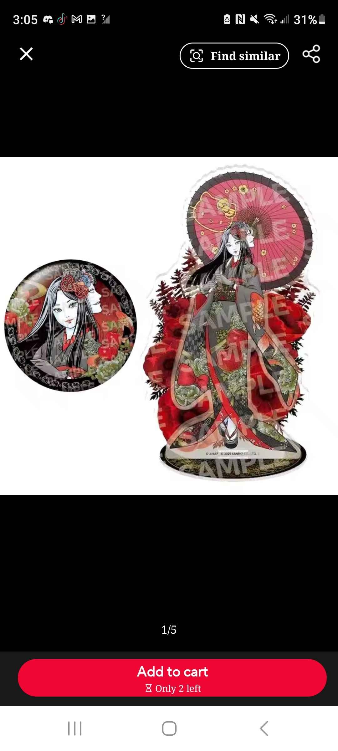 Junji Ito Comic Peripherals Acg Decoration Tomie Acrylic Stand Kimono Kitty Tomies Figurine 2025 Metal Badge Collection Toy Gift