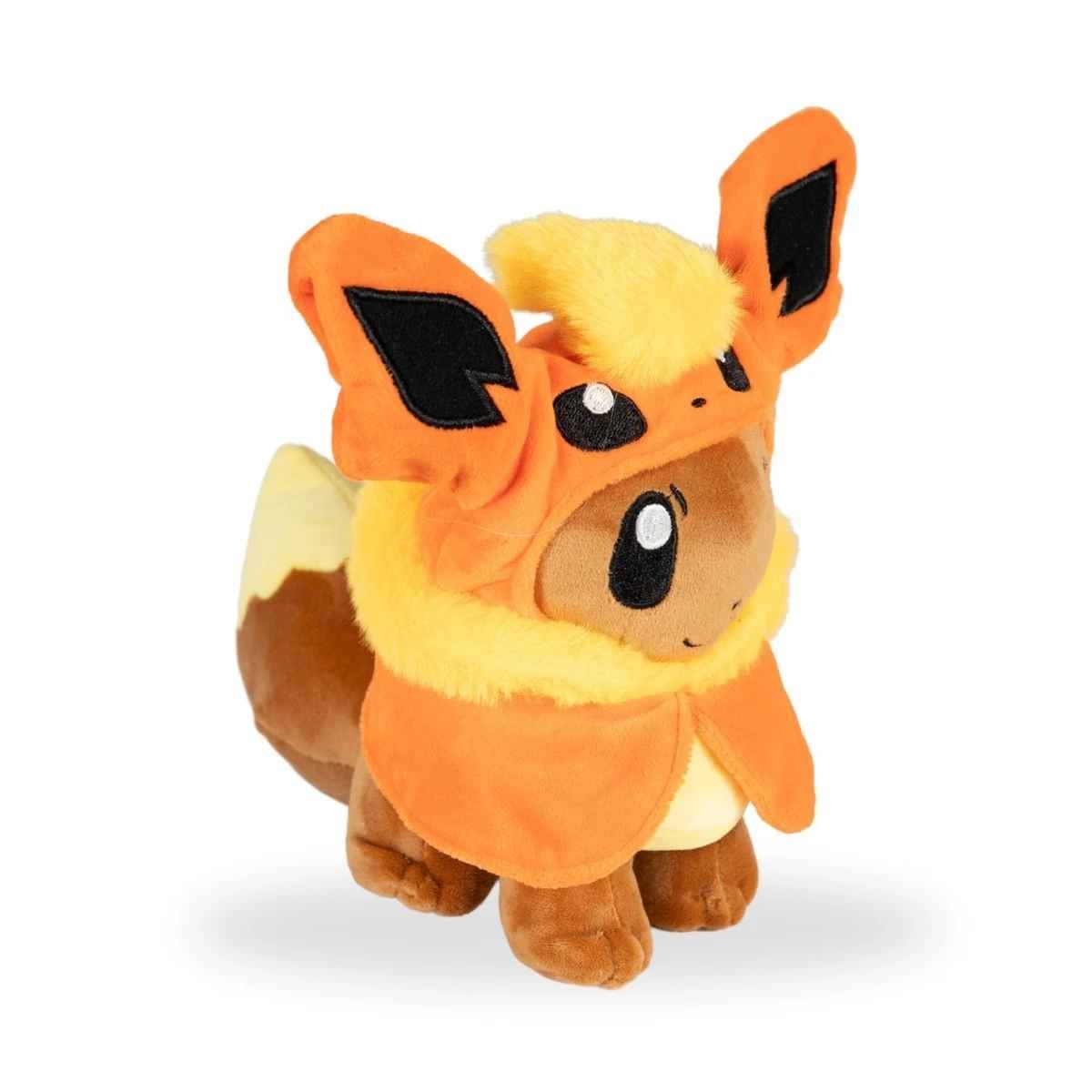 Pokémon Eevee Flareon Cosplay Hoodie Poncho Plush Toy 8" Fire Eeveelution