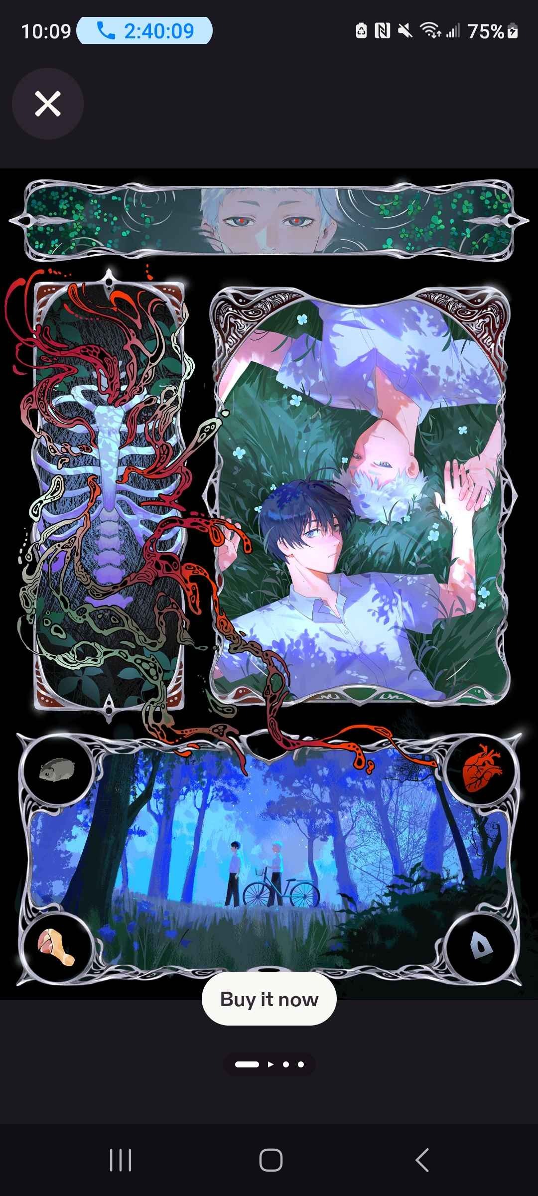 The Summer Hikaru Died 11x17 Silver Foil print