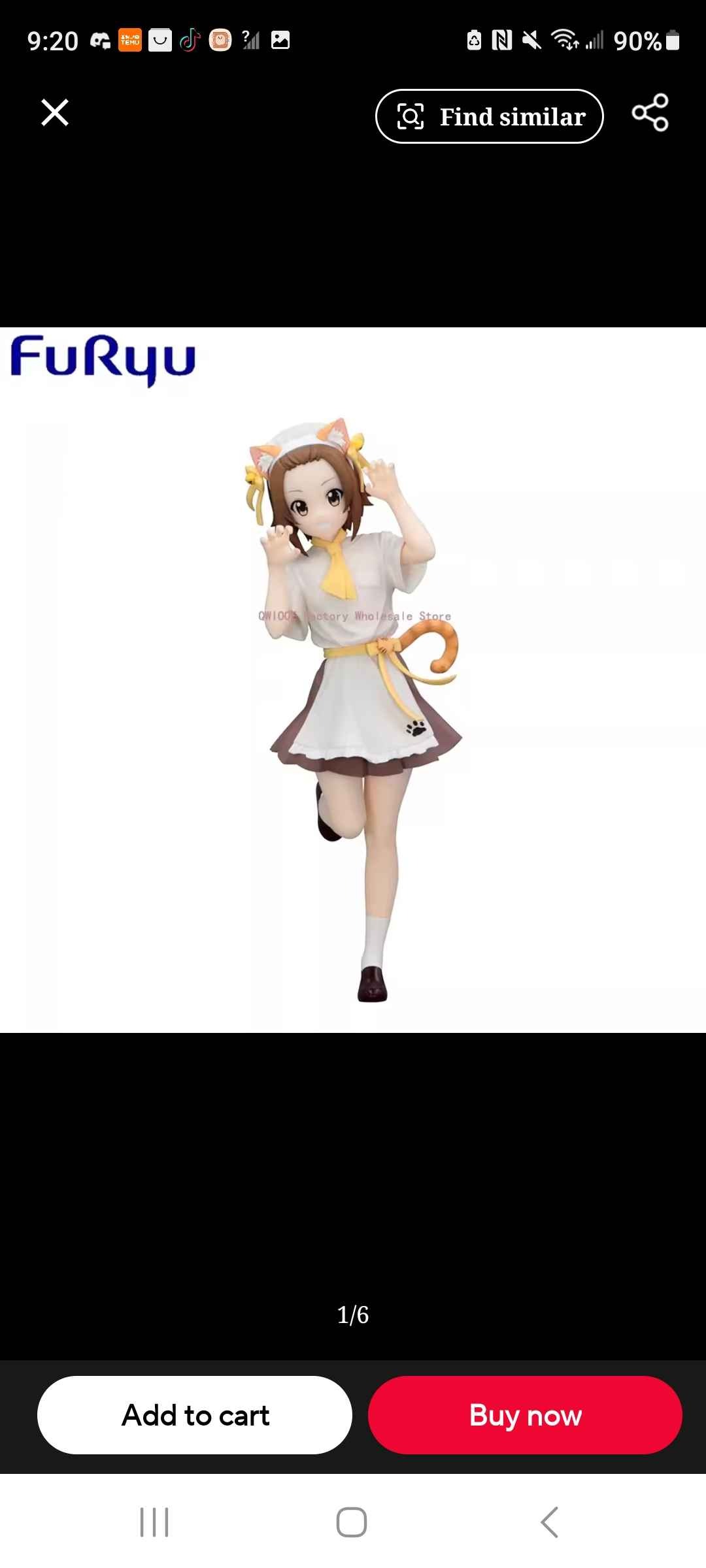 Original Genuine FuRyu Trio-Try-iT K-ON 21cm Tainaka Ritsu Action Figure Figurine Collection Model Doll Gift For Boy QWIOOE