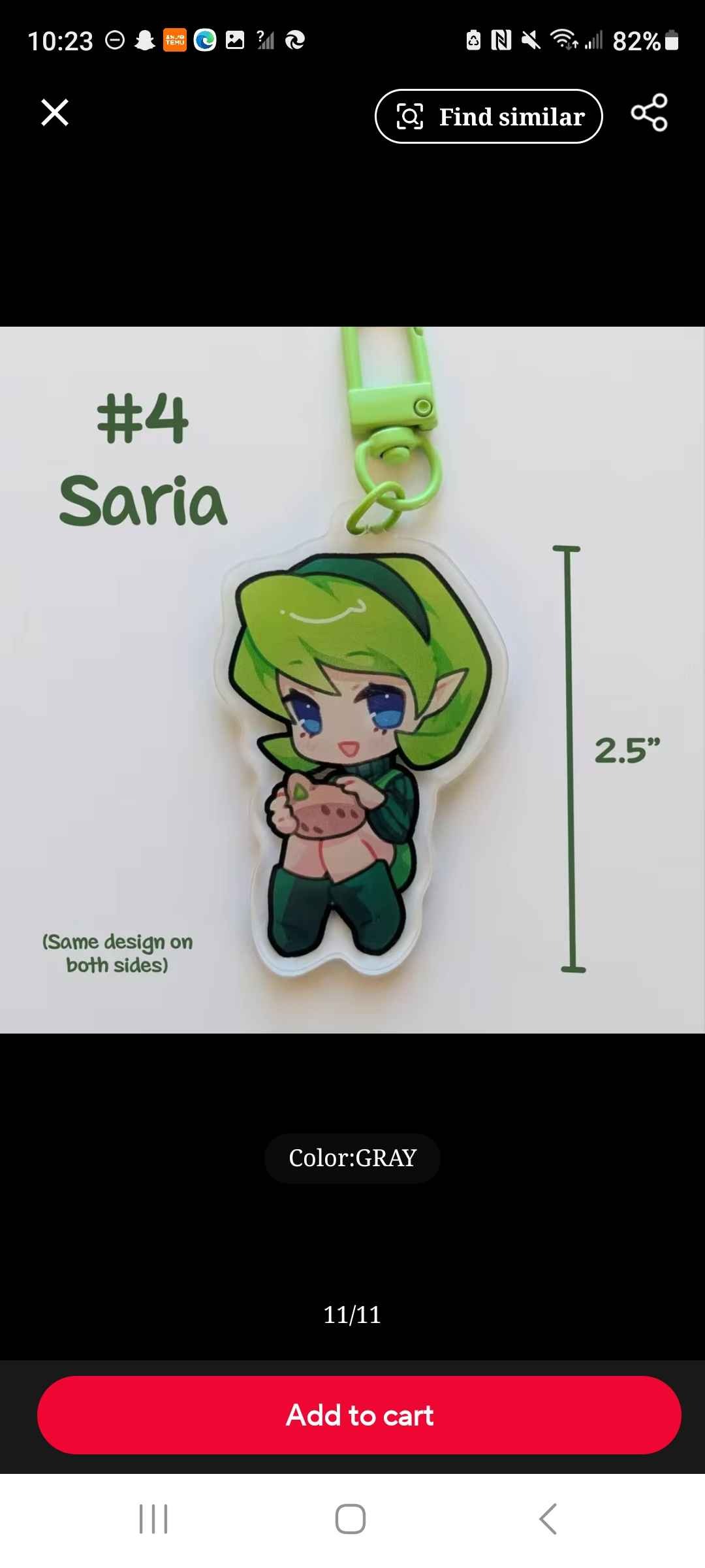 Ocarina of Time Keychains Adult Cartoon Anime Game Keychain for Men And Women PVC Video Game Keyring Collectible