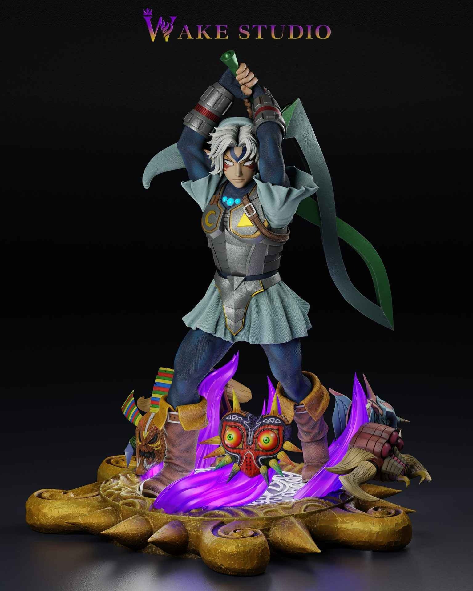 Wake Studio The Legend of Zelda Majora's Mask Link GK Resin Statue PREORDER