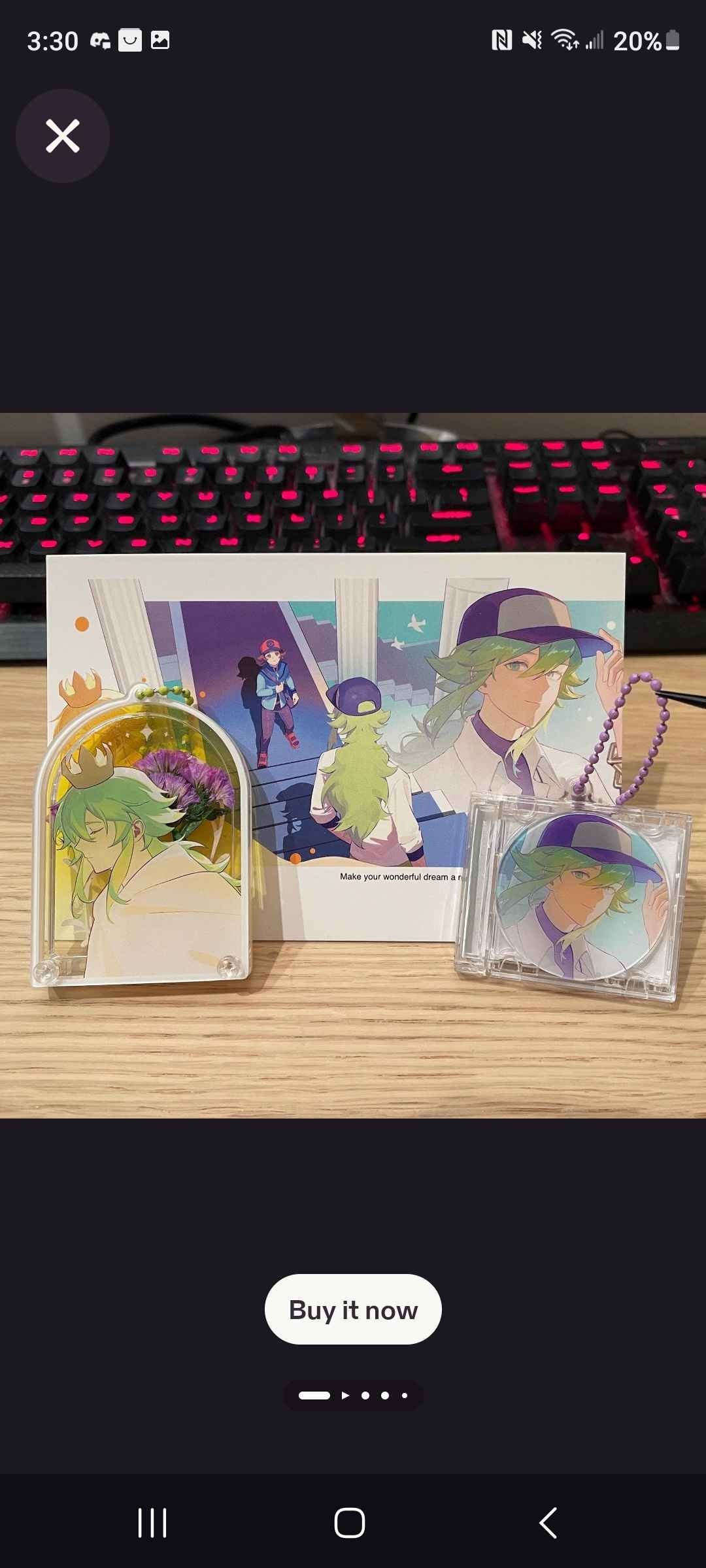 N Harmonia | Mini CD Charm | Dry Flower Charm | Postcard