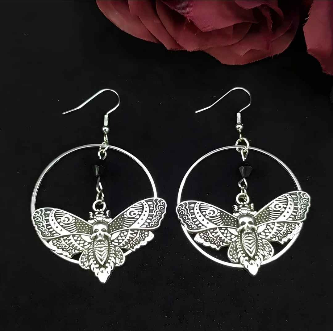 Halo Moth Earrings