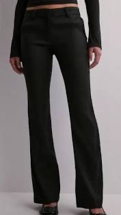 Low Waist Linen Flare Pants