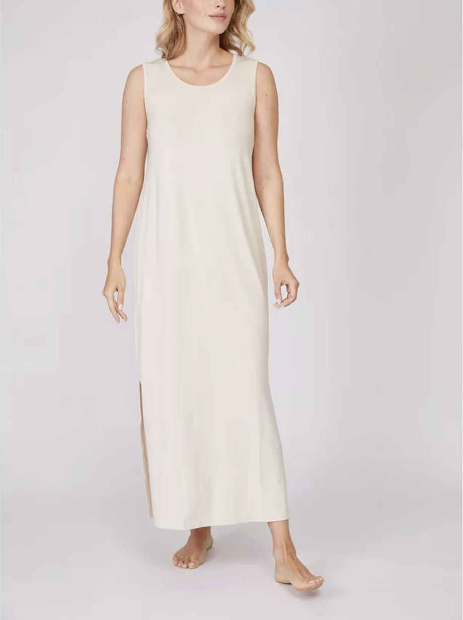 Pure Fiber | Pleated Back Drape Dress