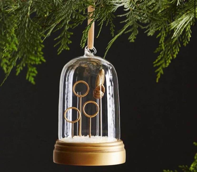 Harry Potter™ Quidditch™ & Golden Snitch™ Light-Up Cloche Ornaments | Pottery Barn Teen