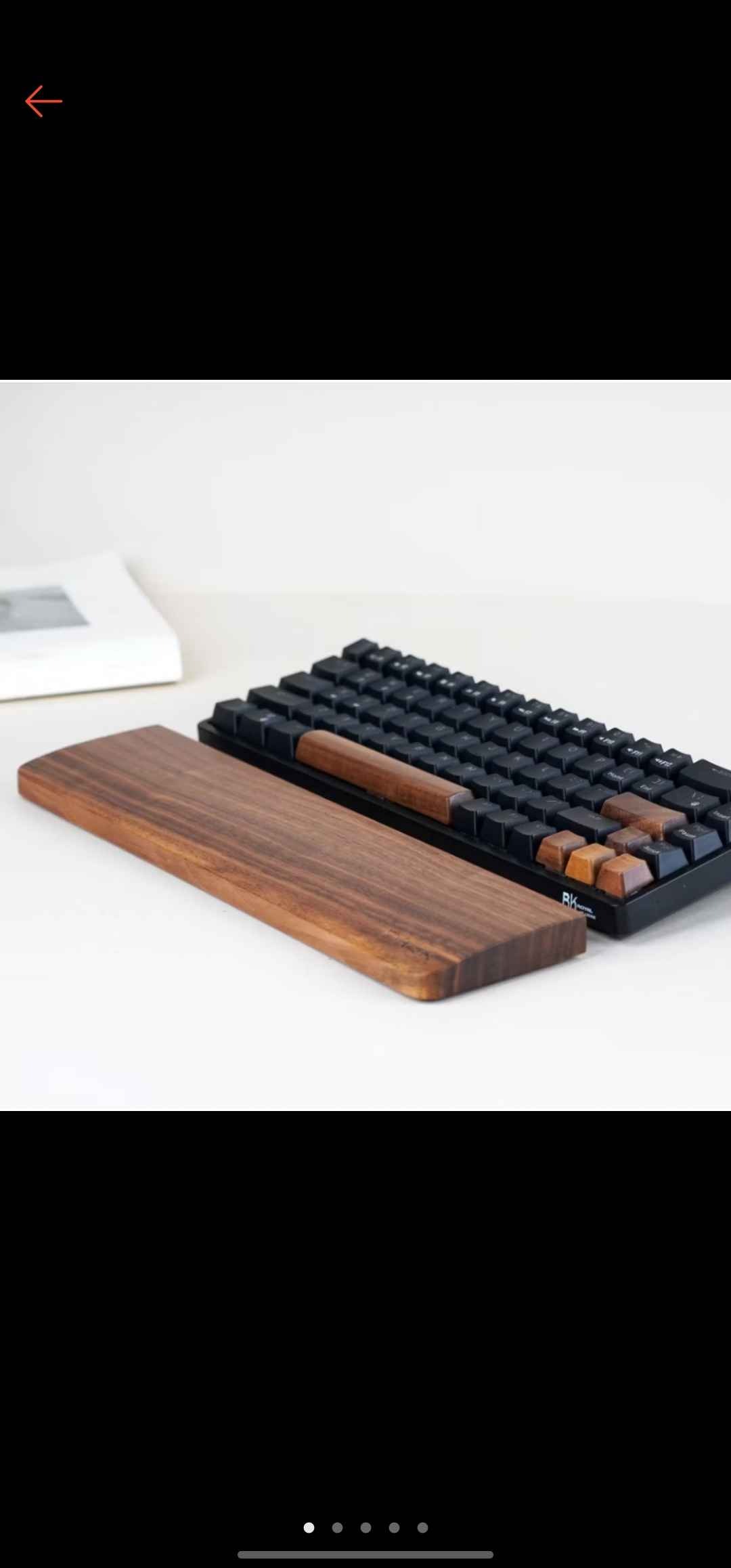 Apoio para Teclado Madeira Escura
