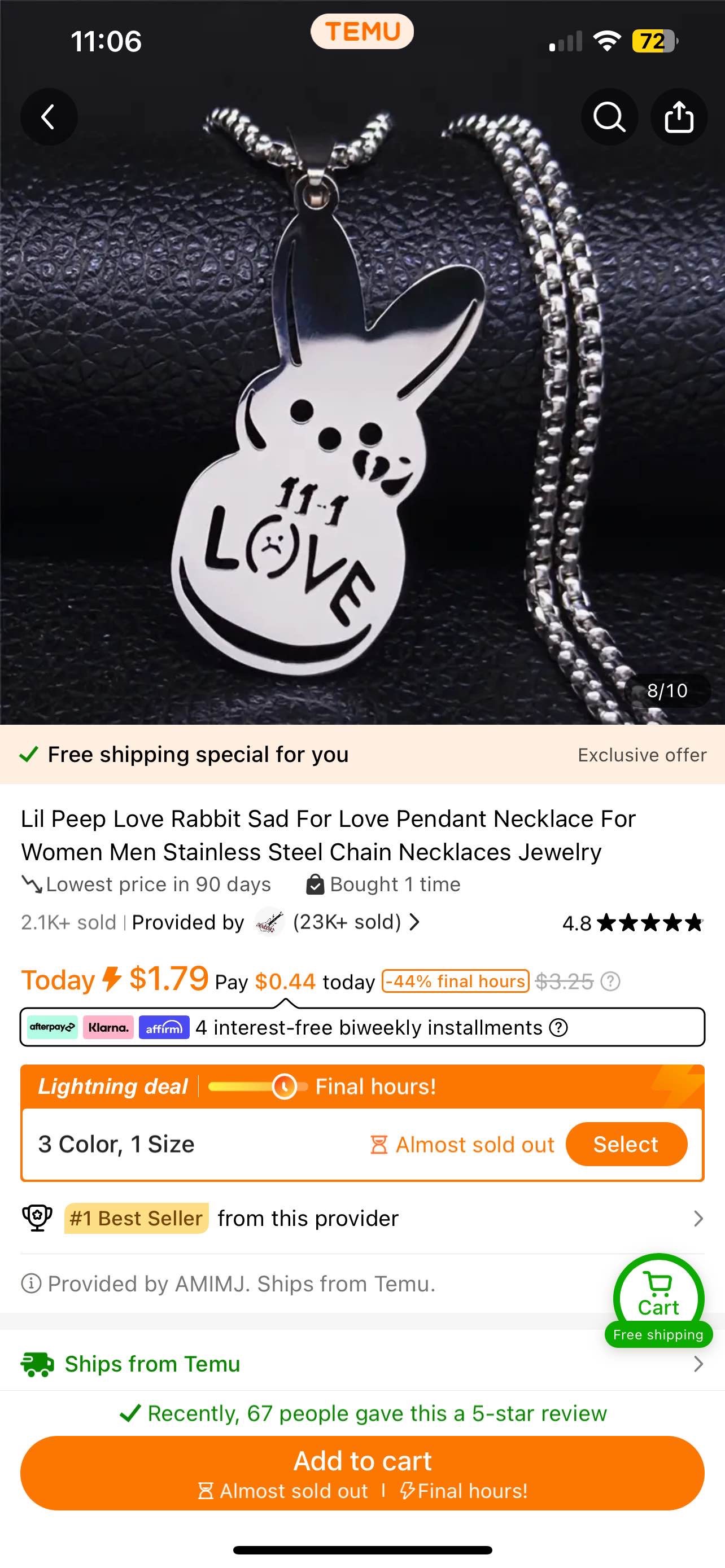 peep necklace