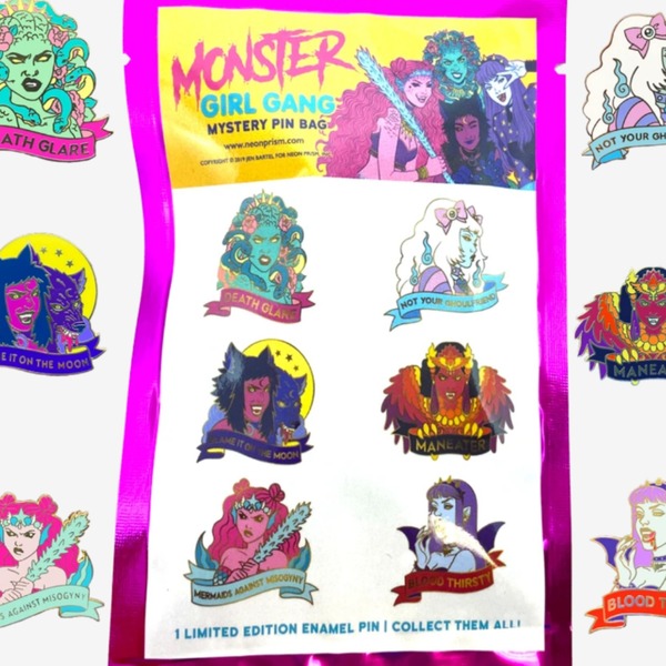 Jen Bartel Monster Girl Gang Mystery Pin