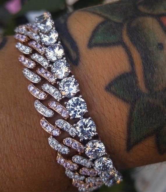 cuban braclet rose gold