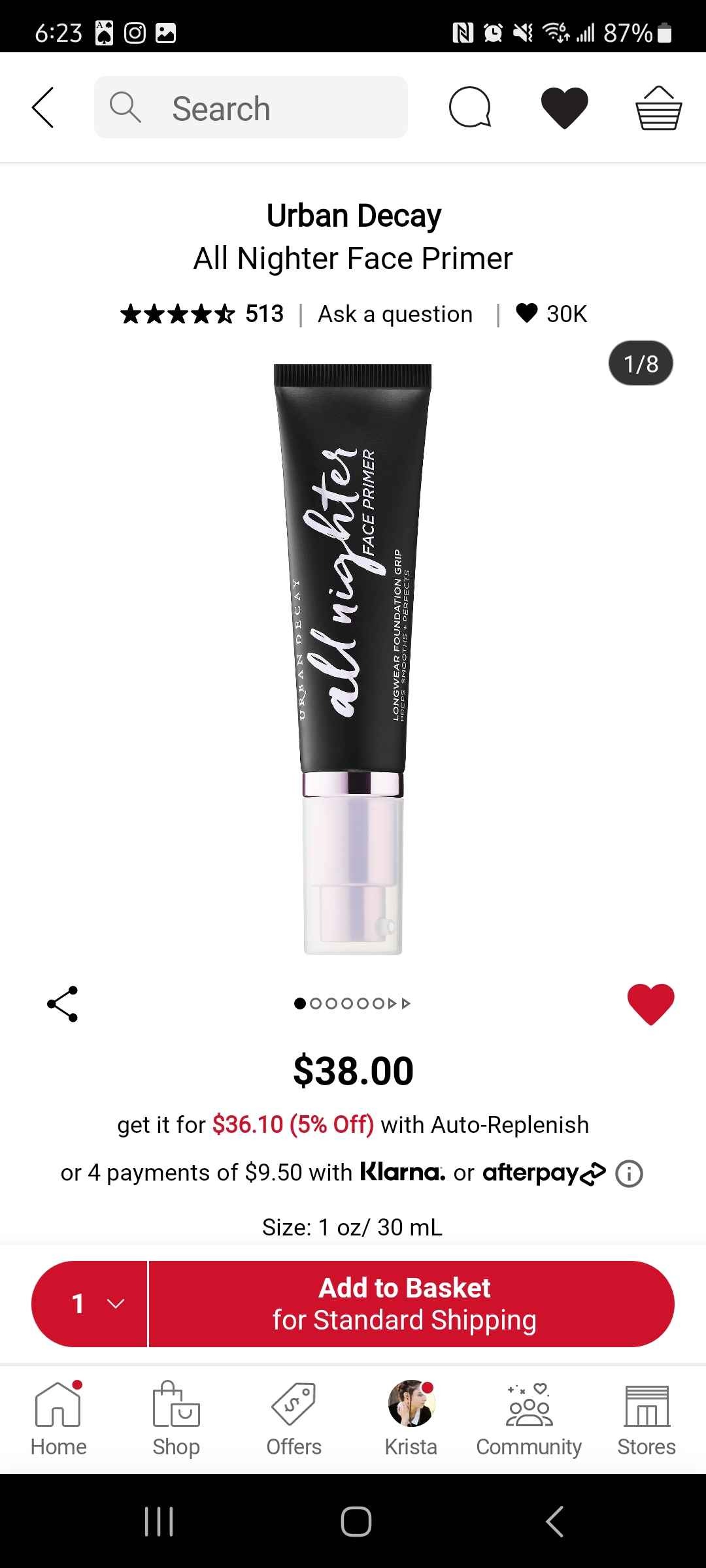 Urban Decay All Nighter Face Primer
