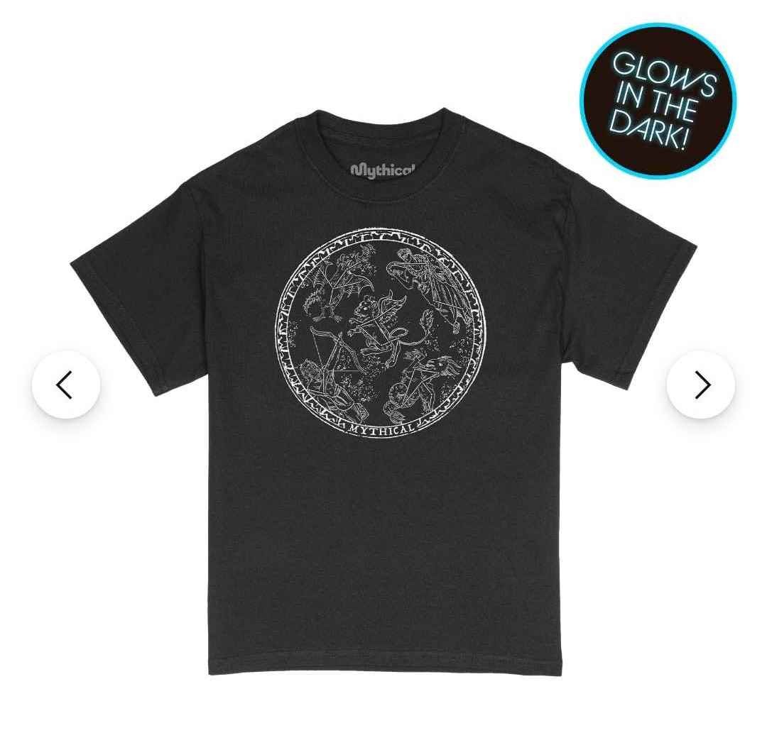 Mythical Constellations Glow-in-the-Dark Tee (Black)
