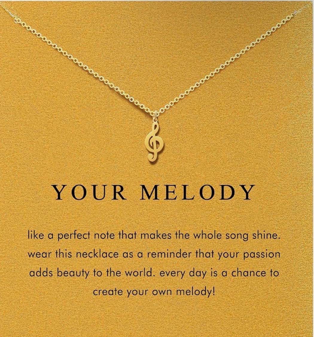 treble clef necklace