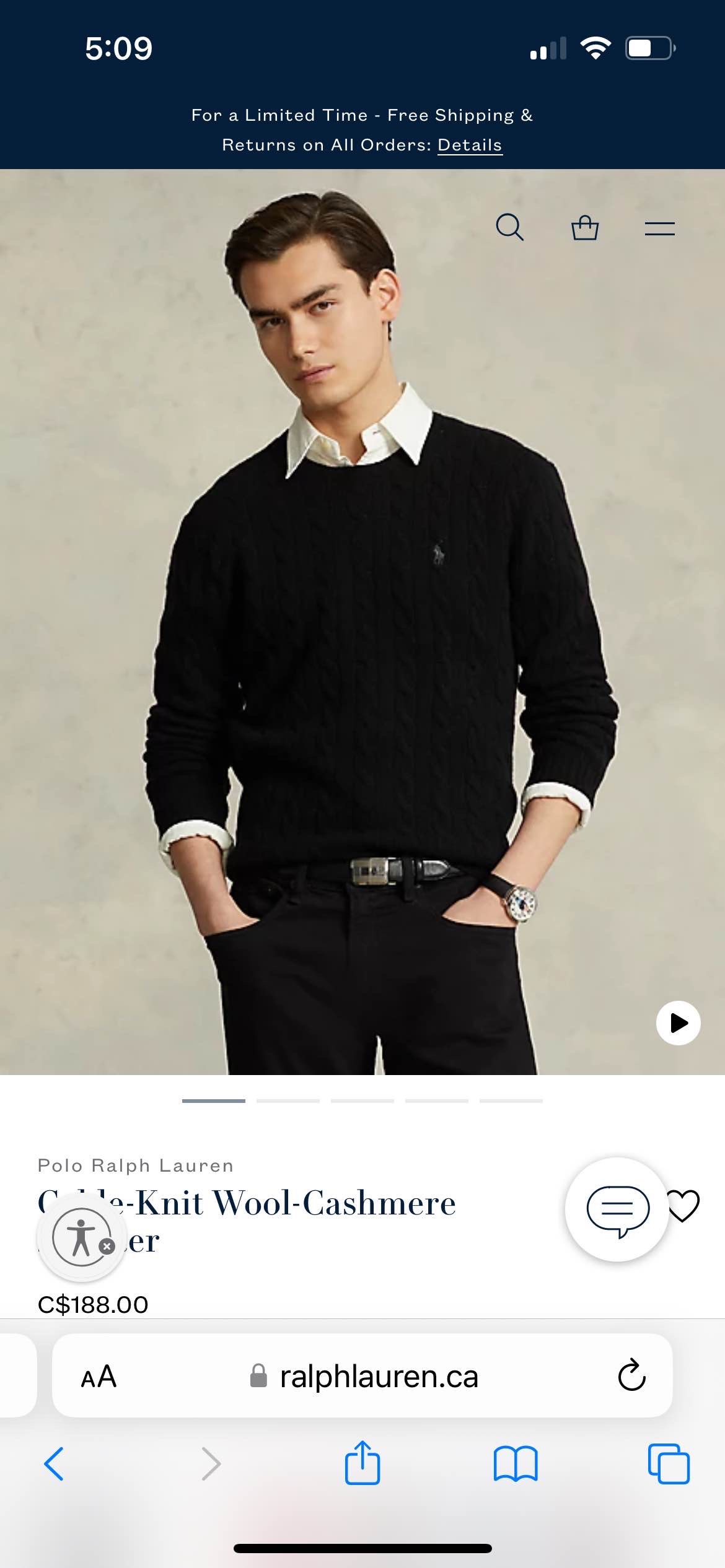 Cable-Knit Wool-Cashmere Sweater | Ralph Lauren