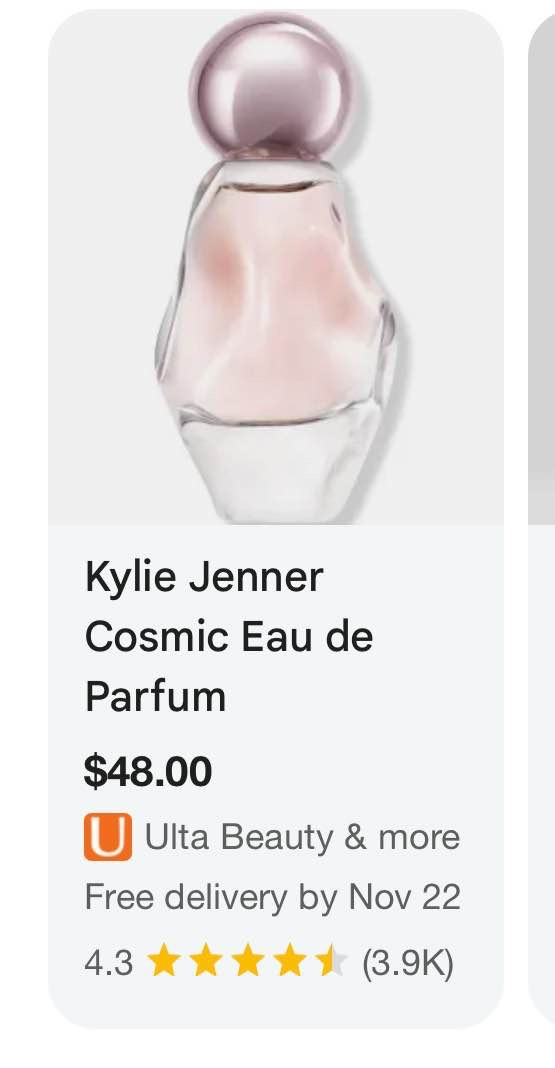 Kylie Jenner vanilla perfume
