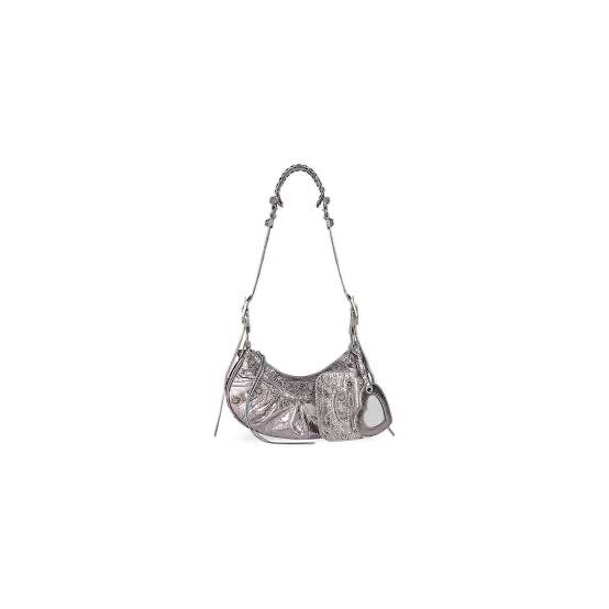 Balenciaga Le cargo XS shoulder bag in silver