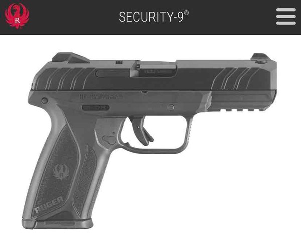 Ruger 9mm  Security