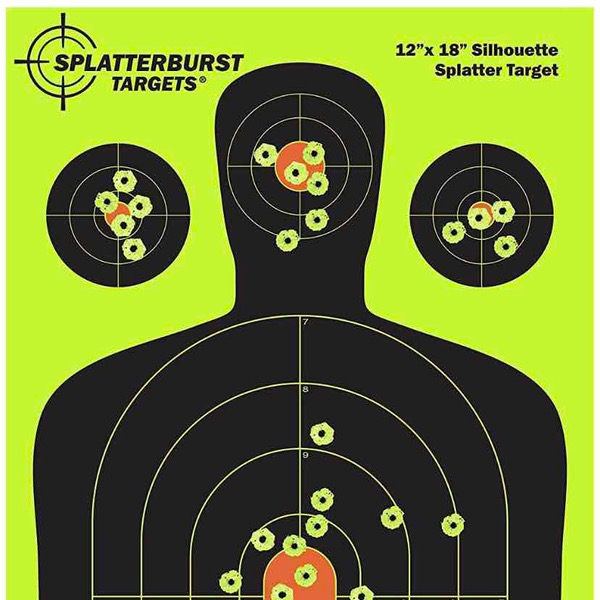 Amazon.com : Splatterburst Targets - 12 x18 inch - Silhouette Reactive Shooting Target - Shots Burst Bright Fluorescent Yellow Upon Impact - Gun - Rifle - Pistol - Airsoft - BB Gun - Air Rifle (10 Pack) : Hunting Targets And Accessories : Sports & Ou