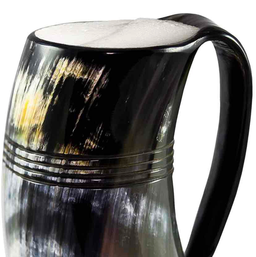 Norse Tradesman Genuine Viking Drinking Horn Mug - 30 oz
