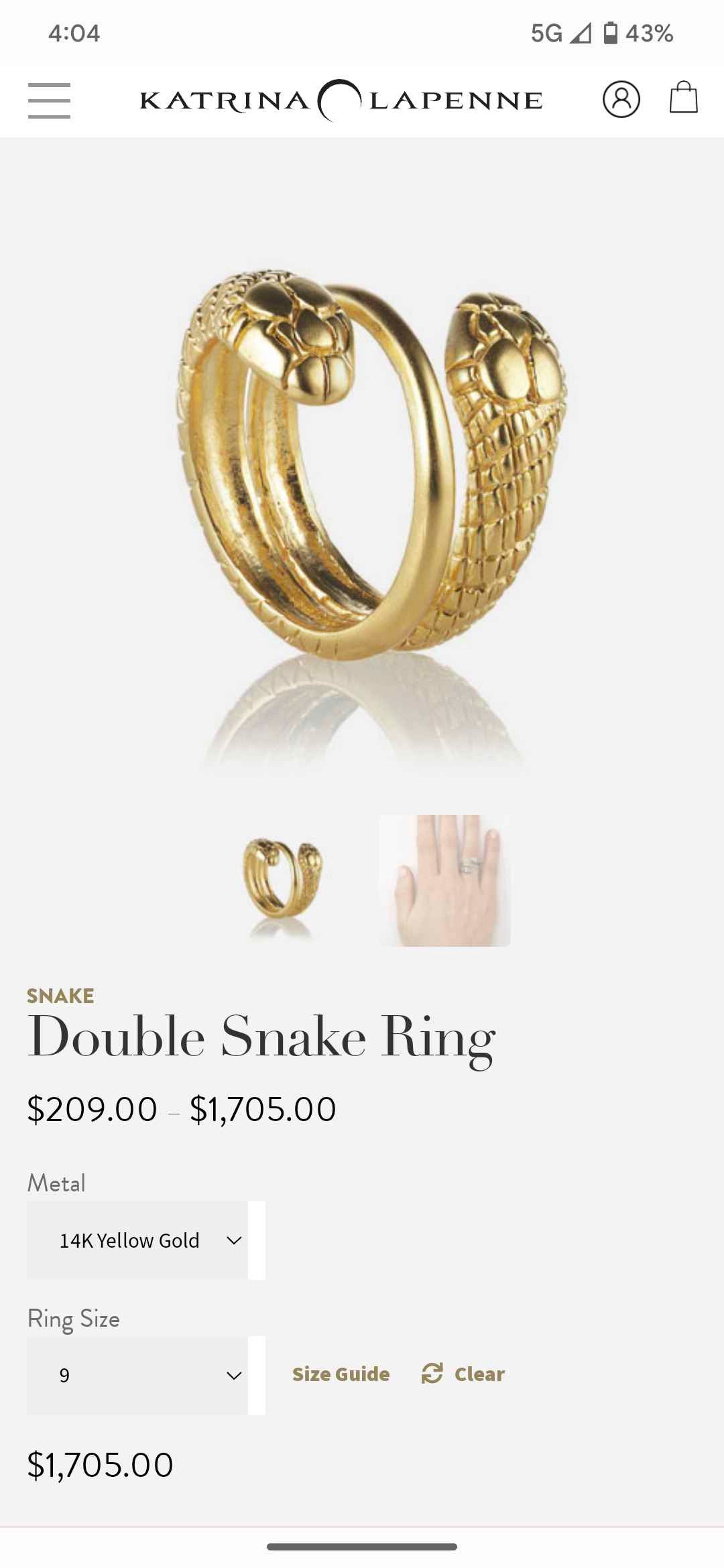 Double Snake Ring