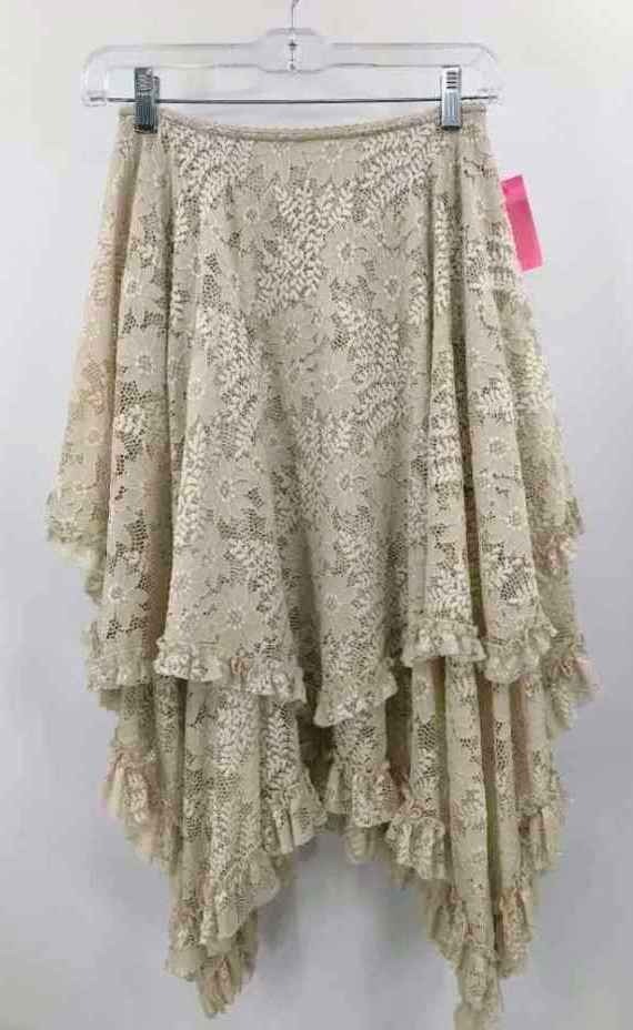 Pre-Owned Originality Ivory Size Large A-Line Midi Skirt