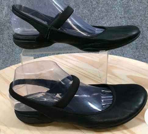 Clarks Privo Sandals Womens 8.5 M Casual Slingback Mary Jane Flats Black Leather